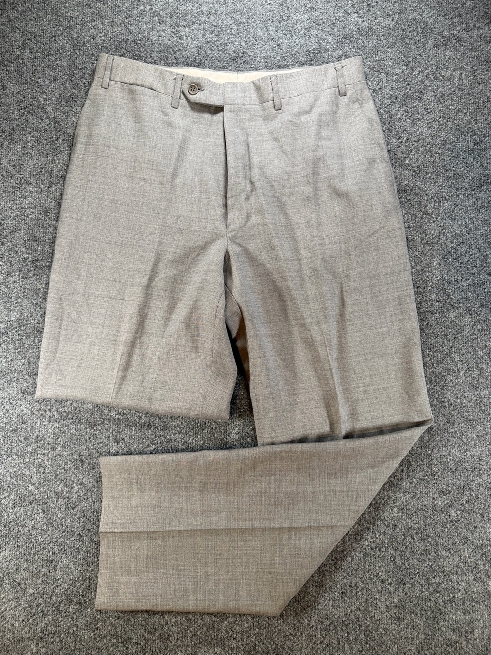 Canali Italy Men's Light Gray Dress Pants - Classic Tailored Style 32x29